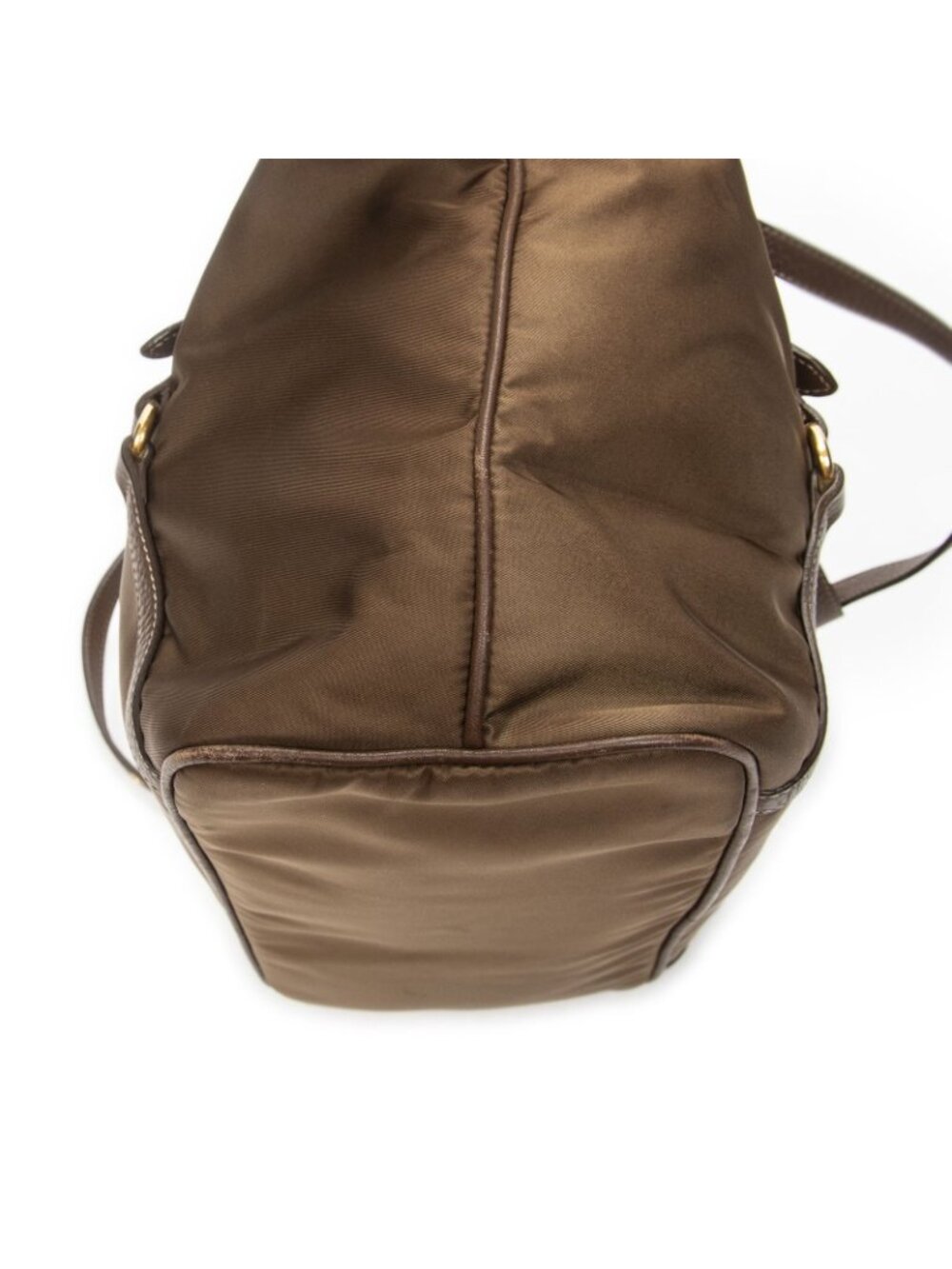 Prada Zip Shopping Tote Brown Nylon Canvas - Picture 8 of 10